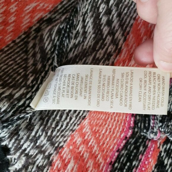 ELLA MOSS Cashmere Blend Malika Fringe Kimono Sweater Tangelo‎ Small Boho - Picture 11 of 11